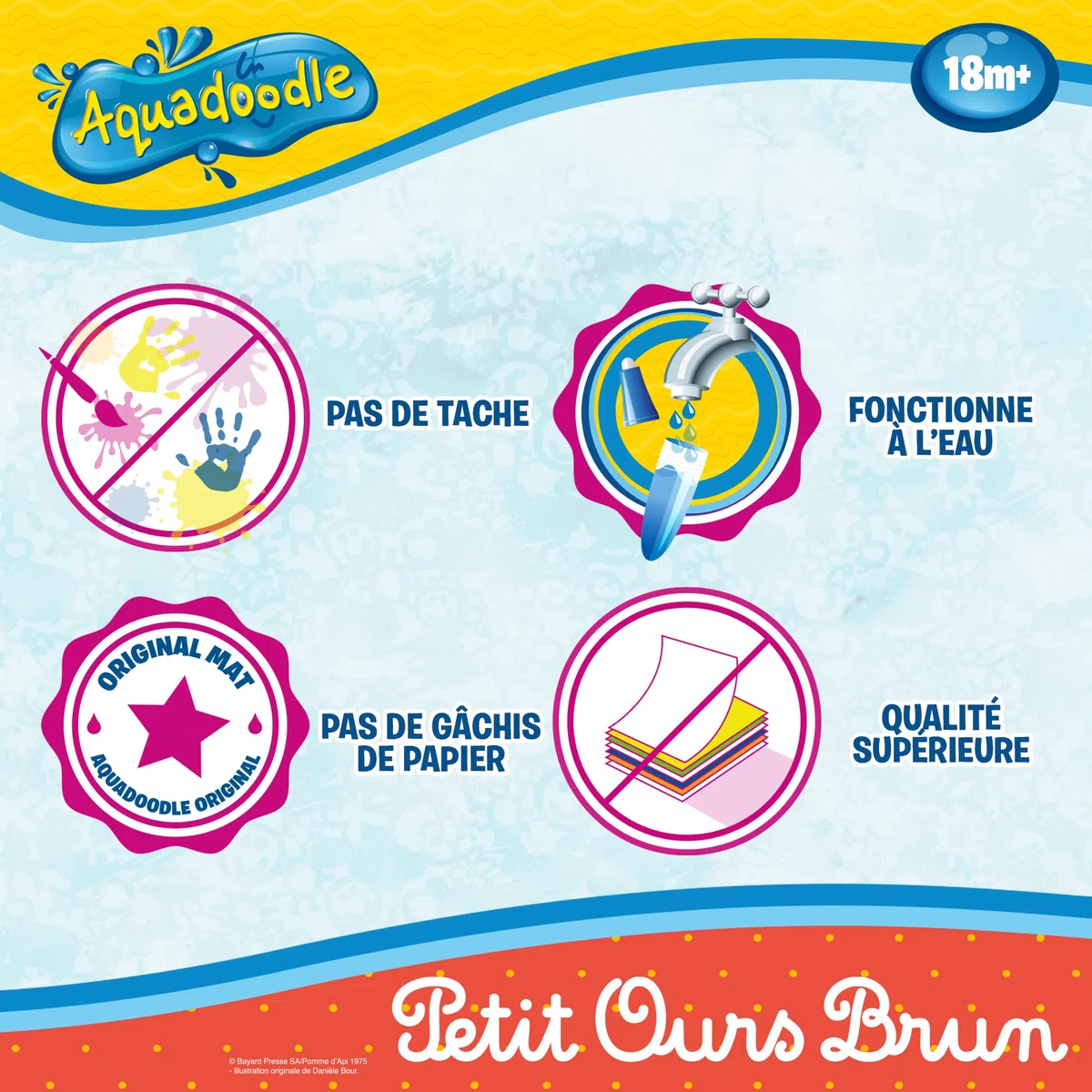 AquaDoodle Petit Our Brun, Tapis De Dessin Ã€ Eau, Coloriage Géant E73425 Multicolore