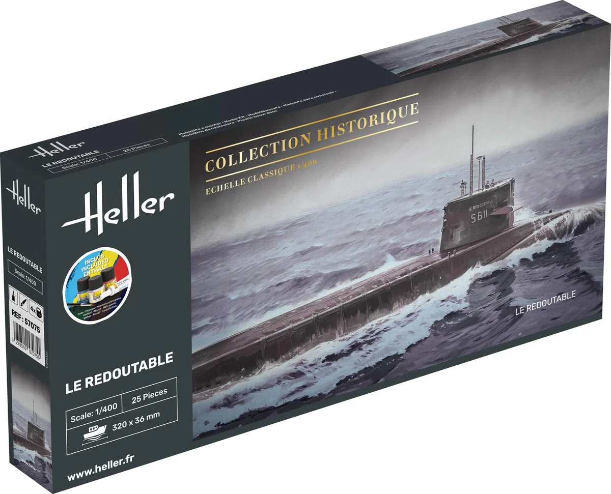 Heller Maquette sous-Marin : Collection Historique : Starter Kit : U-Boot S/M Redoutable