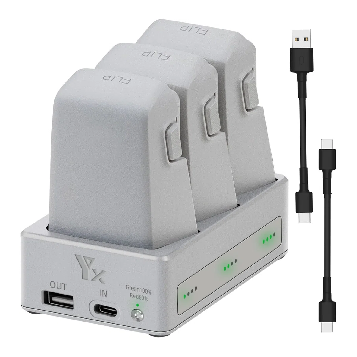 Chargeur de batterie Flip Drone pour DJI Flip Drone Trois voies Station de charge rapide