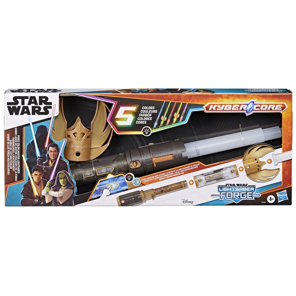 Star Wars Lightsaber Forge, Sabre Laser de Maître Couleurs de la Force, Sabre Laser électronique avec Lame changeant de Couleur