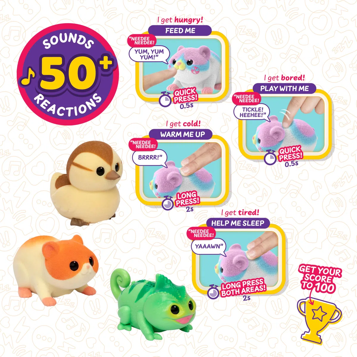 Little Live Pets Needees Jouet électronique interactif pour animaux de compagnie avec plus de 50 sons et suivi des scores, jouets portables pour enfants à partir de 5 ans