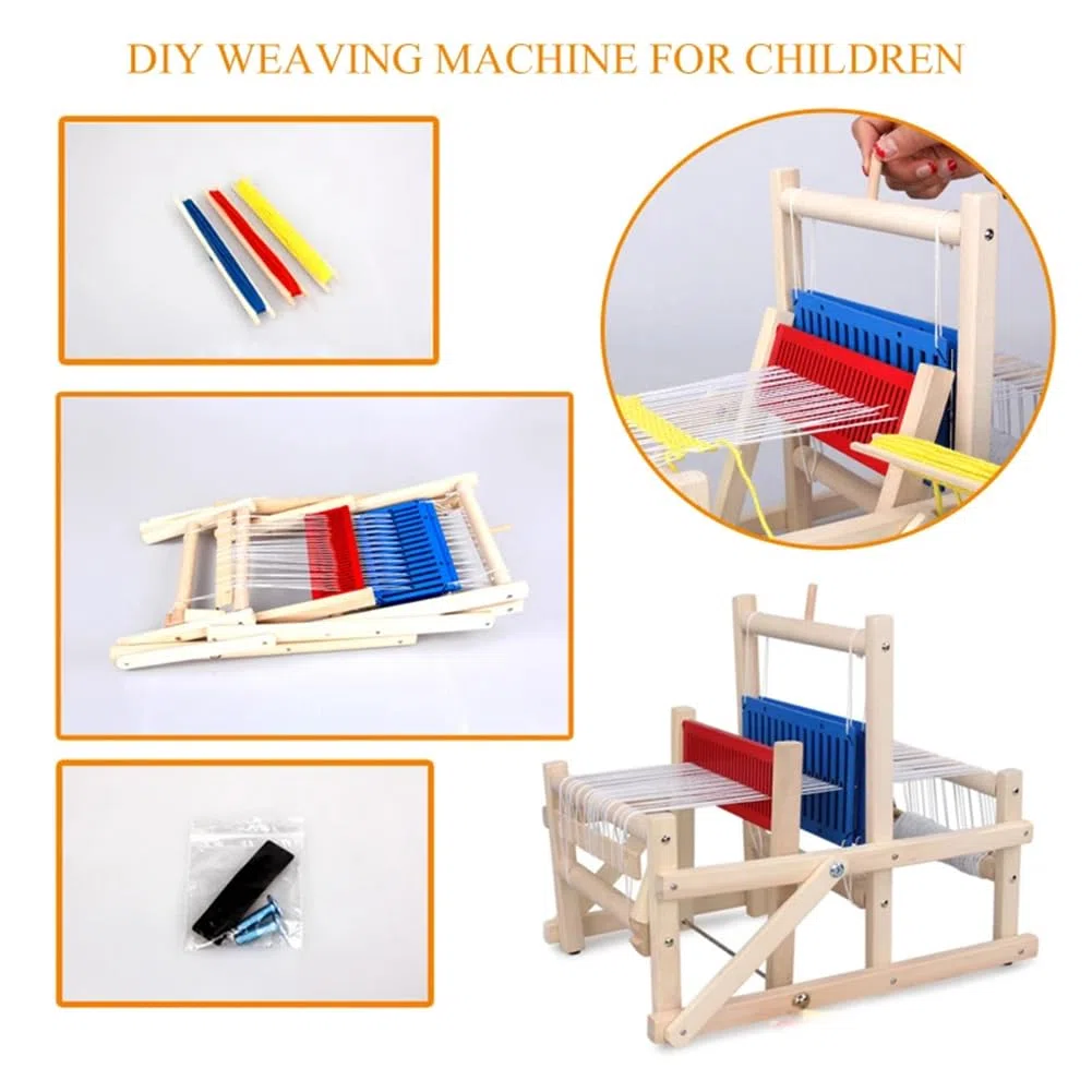 Kit de métier à Tisser pour Adultes débutants, Machine à Tisser à la Main, Multi-Artisanat en Bois, Grand métier à Tisser à Tricoter, Ensemble tissé tricoté à la Main