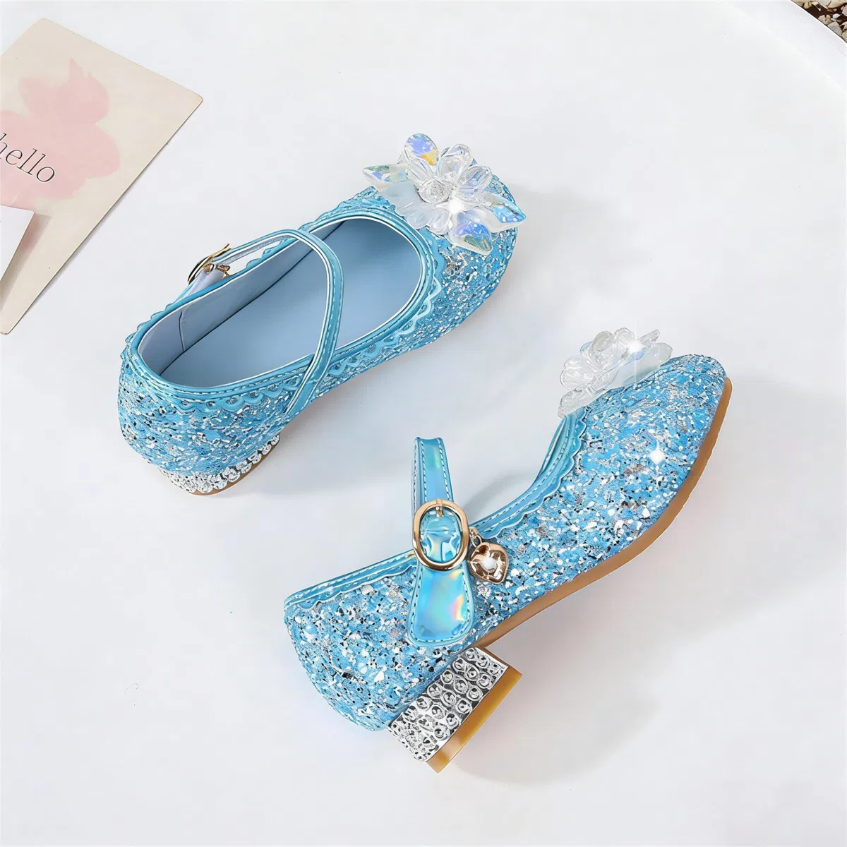 Déguisement Doux Chaussures Enfant Paillettes de Princesse Comfortable Mariage Noël Fête Anniversaire Carnaval Cérémonie Fête Cadeau Fille Ballerines Cosplay pour Enfant Costume