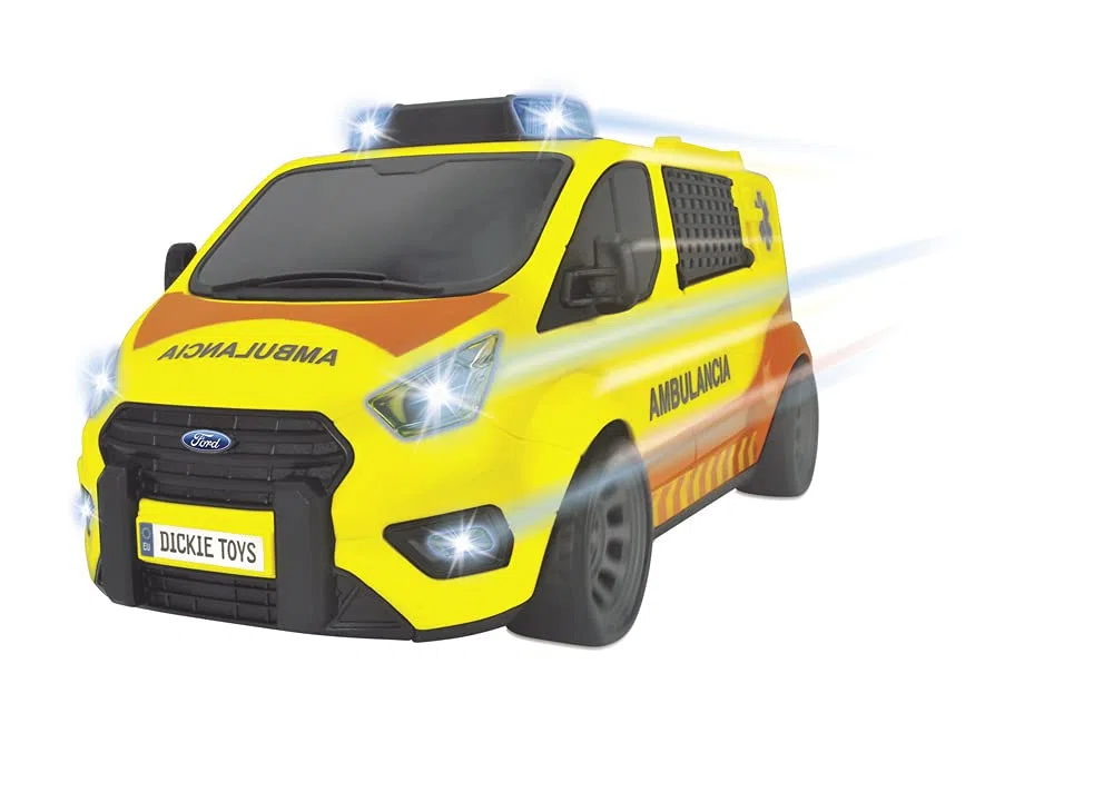 Dickie - Ambulance SEM 28 cm, lumière et Son, Ouverture des Portes arrière, à partir de 3 Ans (203715013SI4)