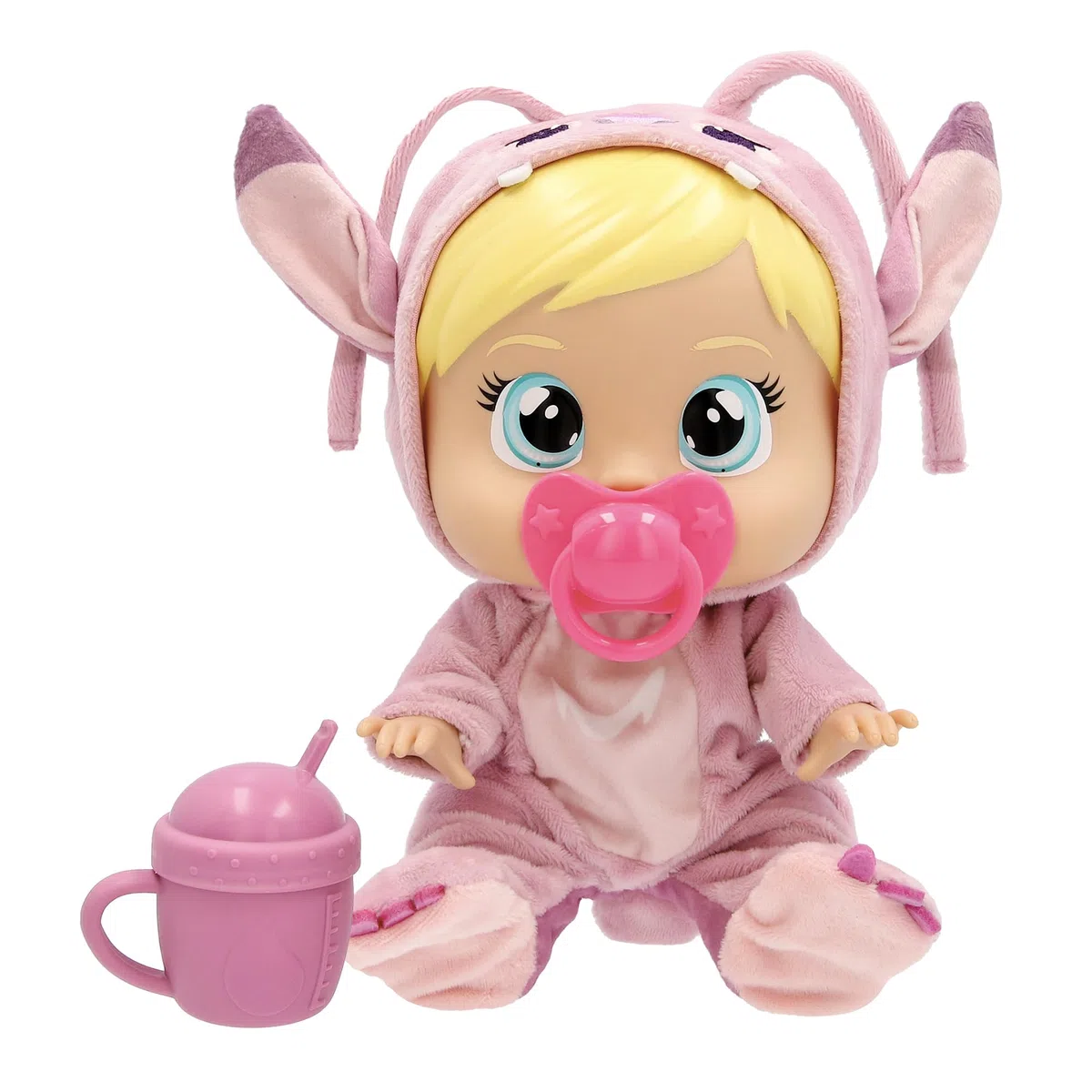 Cry Babies Loving Care Disney Angel, Poupée Pleureur Inspirée par Angel, Comprend 3 Accessoires et pleure de Vraies Larmes, Filles-garçons à partir de 3 Ans, Rose