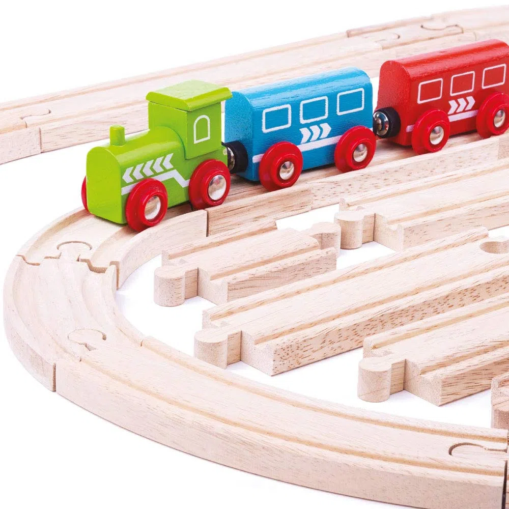 Bigjigs Rail Lot d’Extensions virages et Lignes Droites