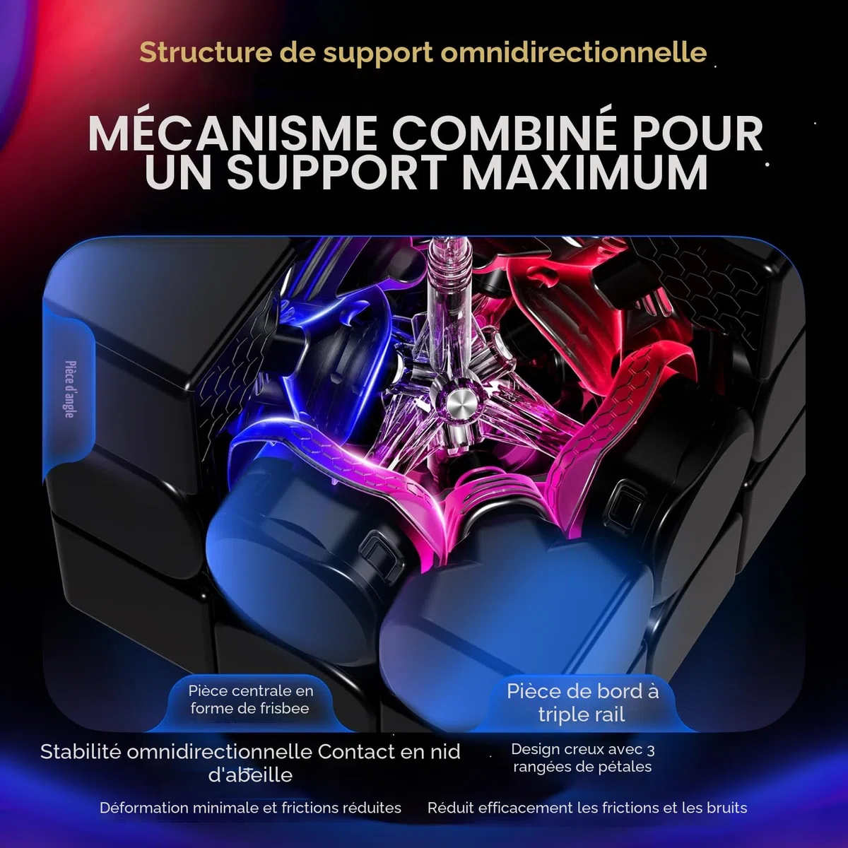 GAN 16 Maglev Max Speed Cube, Cube de Vitesse 3x3 Magnétique, Puissance Stabilité Sensation Max Cube de Vitesse Professionnel, Casse-tête Cérébral pour Enfants et Adultes(Maglev Max)