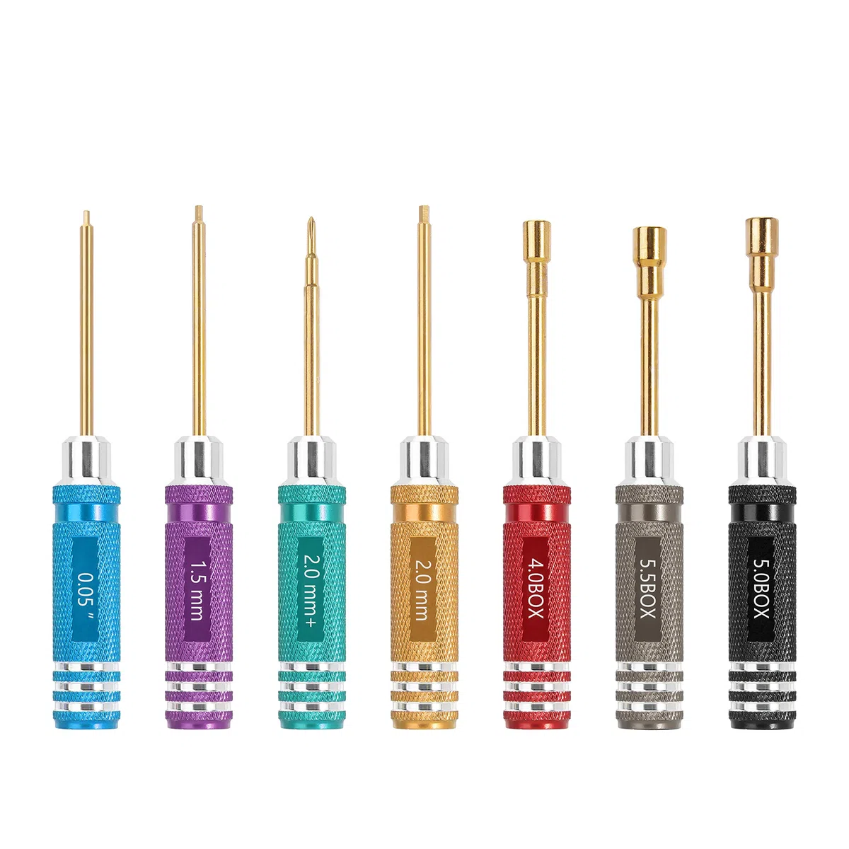 INJORA 7 Couleurs Poignée Courte Hex Tournevis Nut Driver Tool Kit pour 1/18 1/24 RC Mini Crawler Voiture TRX4M SCX24 FCX24 FCX18