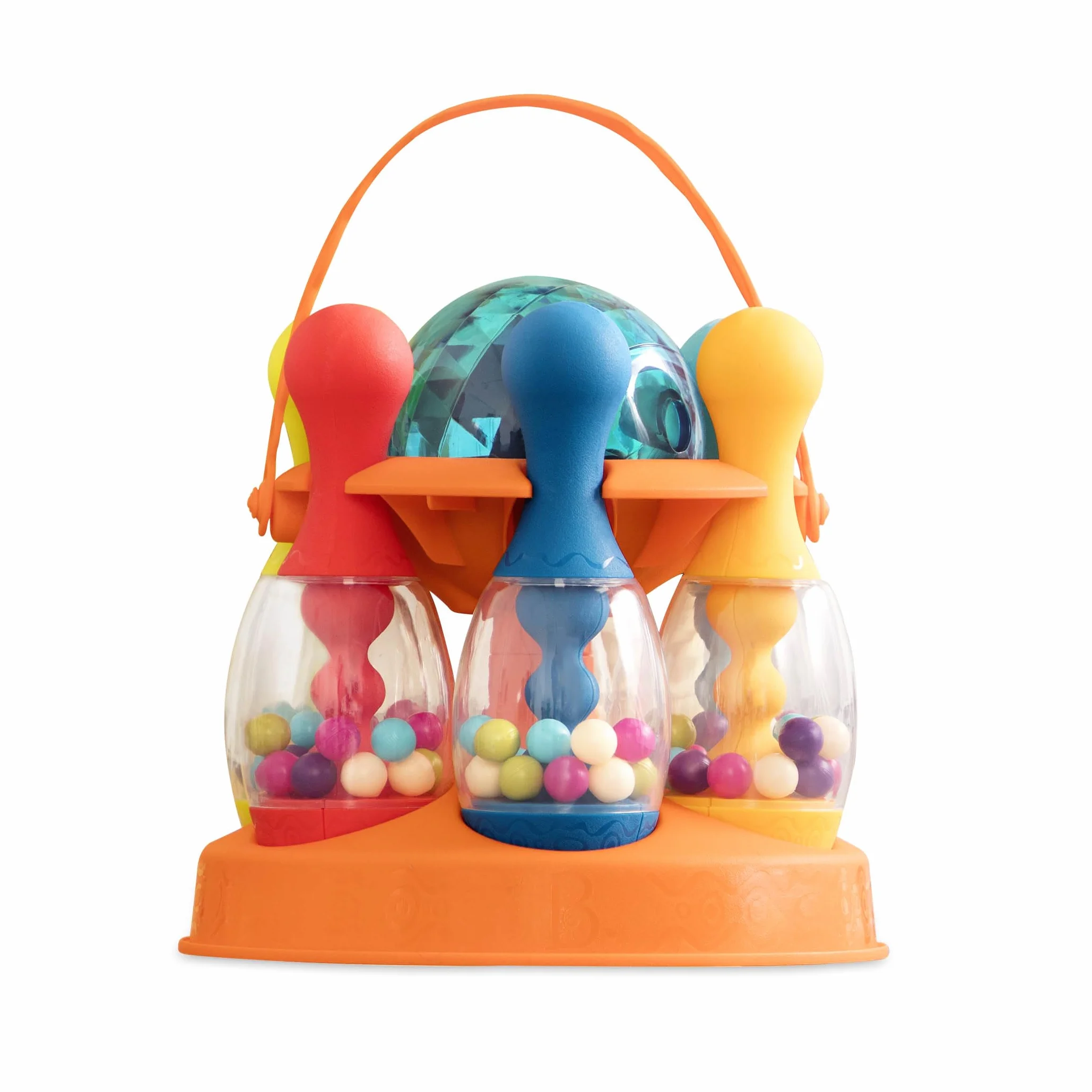 B. toys - Let's Glow Bowling ! - Orange - Jeu de quilles - 6 quilles et 1 Boule Lumineuse - Jeu d'intérieur et d'extérieur - Ensemble de Jeux pour Tout-Petits et Enfants - 2 Ans et +