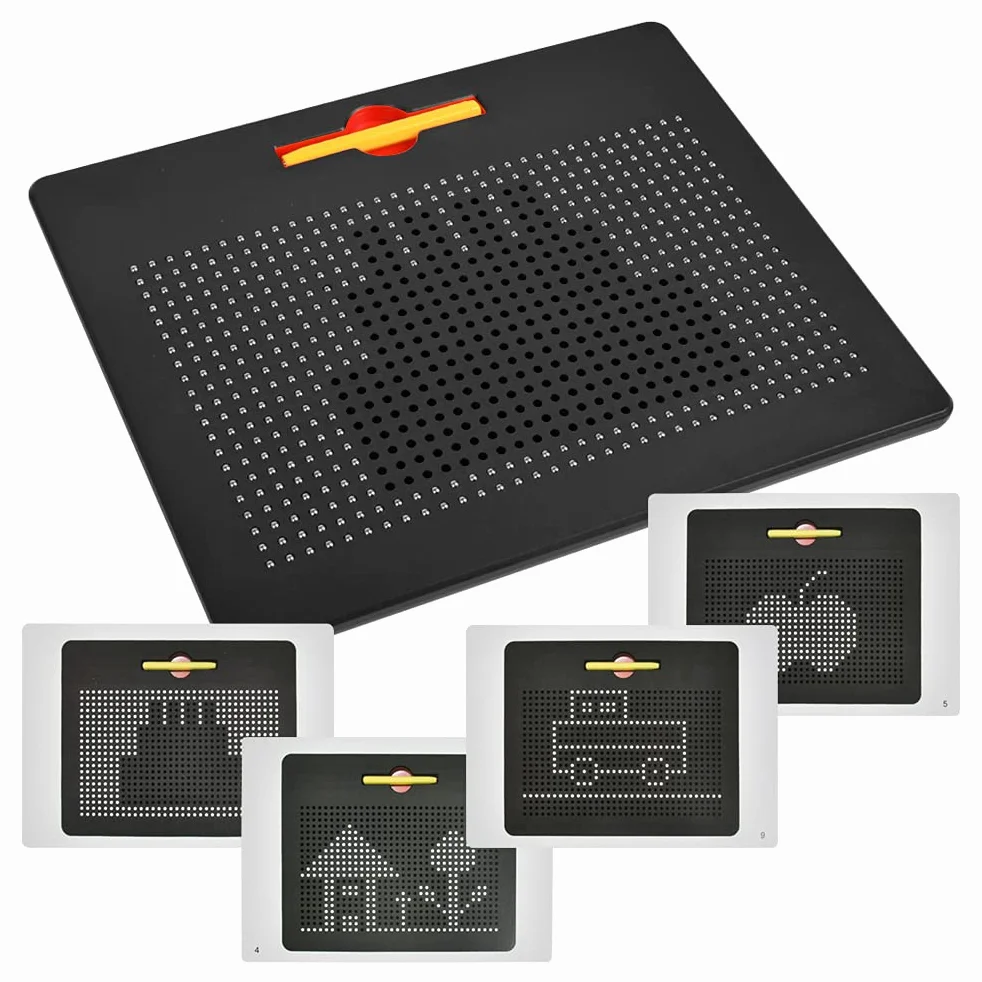 FOCCTS Tablette Magnetique, Planche à Dessin Magnétique, Planche à Dessin Créative avec Stylo Magnétique Ardoise Magnetique, Noir