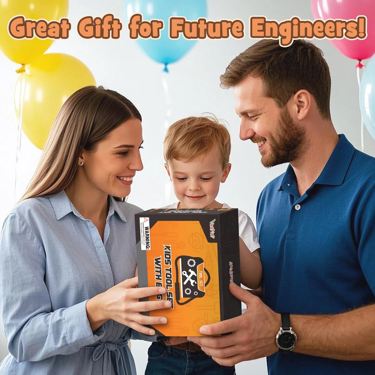 Vanplay Jouet Enfant 3 Ans Boîtes à Outils avec Perceuse Électrique, 43 Pièces avec Sac à Outils & Gilet, Cadeau Enfant 3 4 5 6 Ans