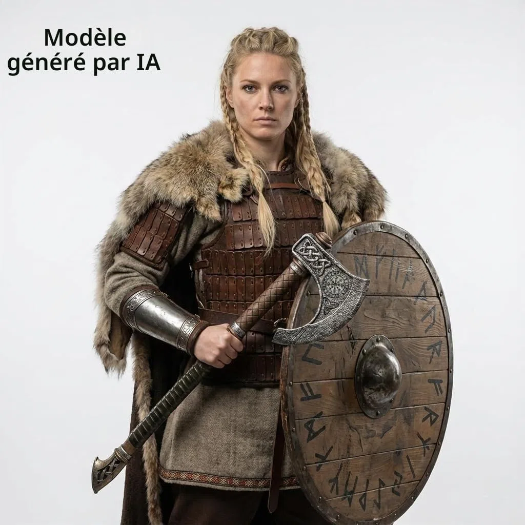 LOOYAR Hache de combat en mousse Viking Aegishjalmur Valknut - Accessoire inspiré de la mythologie nordique pour Halloween