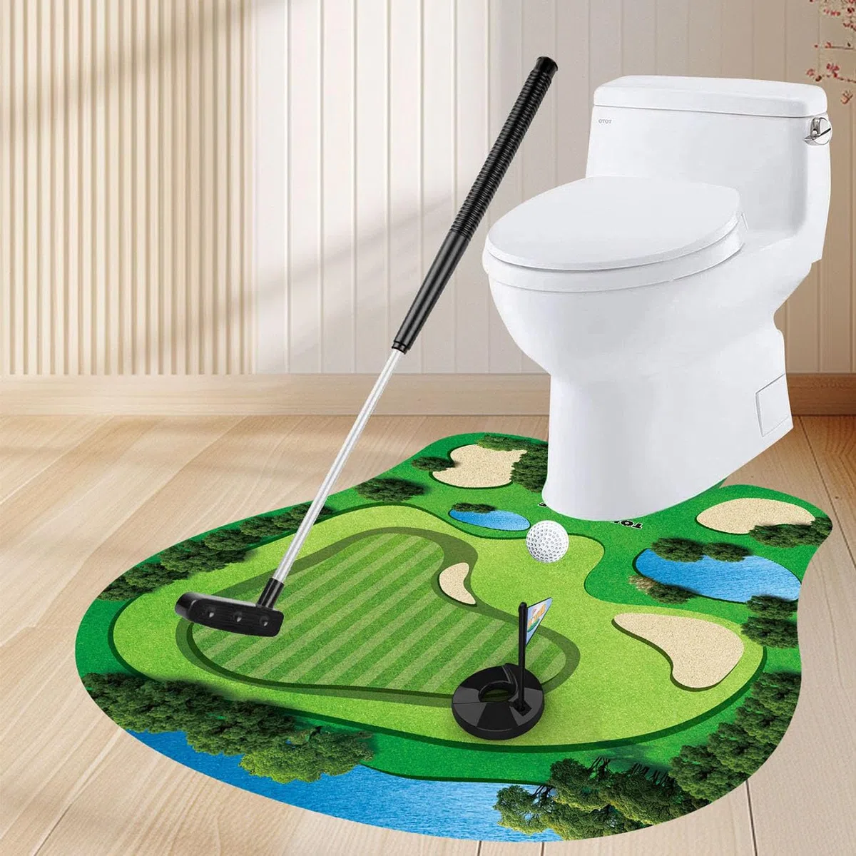 Ensemble de jeu de golf de toilette pour homme, pratique du mini golf dans toutes les toilettes, salle de bain, fête des pères, éléphant blanc, cadeaux de Noël, Saint-Valentin
