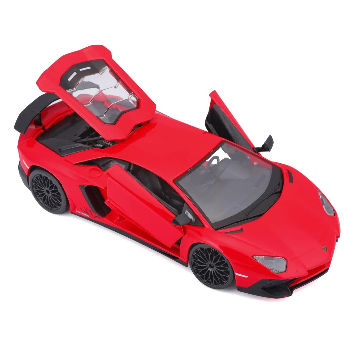 Bburago | Lamborghini Aventador LP 750-4 SV | Reproduction de Voiture Miniature à échelle 1/24 | Rouge | Jouet pour Enfant à Collectionner | B18-21079