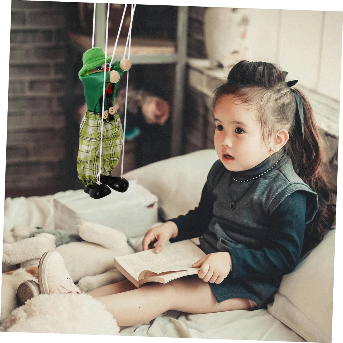 Hemobllo 2pcs Marionnettes à Ficelles Pirates en Bois et Tissu Jouets Interactifs pour Garçon et Filles et Parents Jouet Réutilisable pour Spectacle de Marionnettes et Jeux Plusieurs Styles