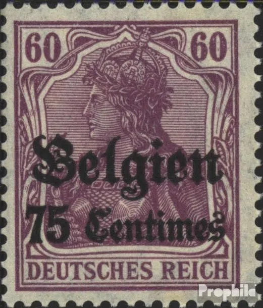 Prophila Collection Allemand. Poste Pays dans Belgique 6b za, avec Zwischenraum 1,2mm Neuf avec Gomme Originale ** MNH 1914 Allemagne (Timbres pour Les collectionneurs)