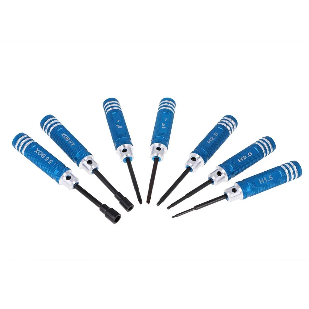 Kit d'outils pour voiture télécommandée, tournevis, bleu