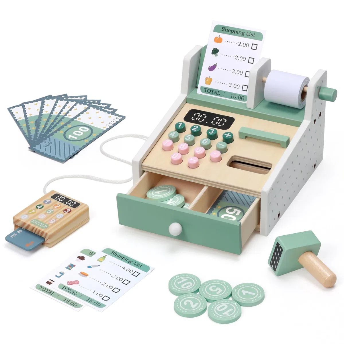 OSLINE Cadeaux pour filles et garçons de 2, 3, 4 ans, jouets éducatifs Montessori en bois, jouets d'apprentissage éducatifs pour enfants, jeu de rôle pour enfants de 3 à 5 ans, cadeau d'anniversaire