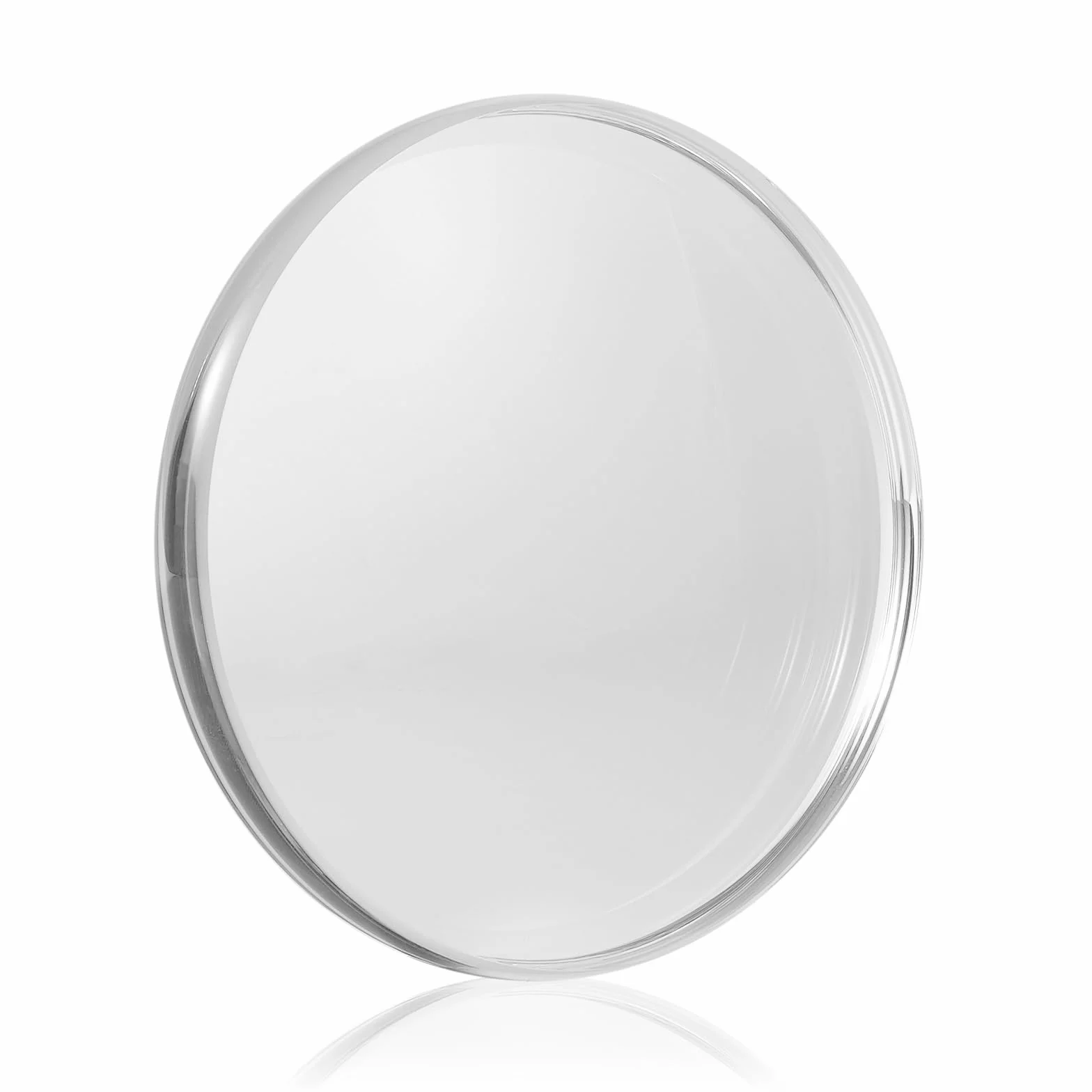 Base supérieure de Rotation en Verre Optique, Cristal Double concave, diamètre 100mm, épaisseur 14mm, Lisse, Faible frottement, Prolonge Le Temps de Rotation (S, Transparent)