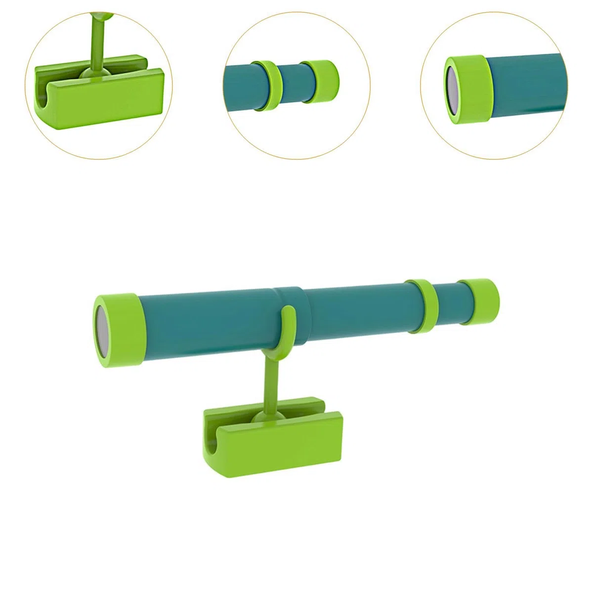 Télescope Monoculaire pour Enfants, Jeu éducatif de Pirate Rétractable, Manuel PP, Idéal pour Les Activités de Plein Air et Les Fêtes à Thème, Vert