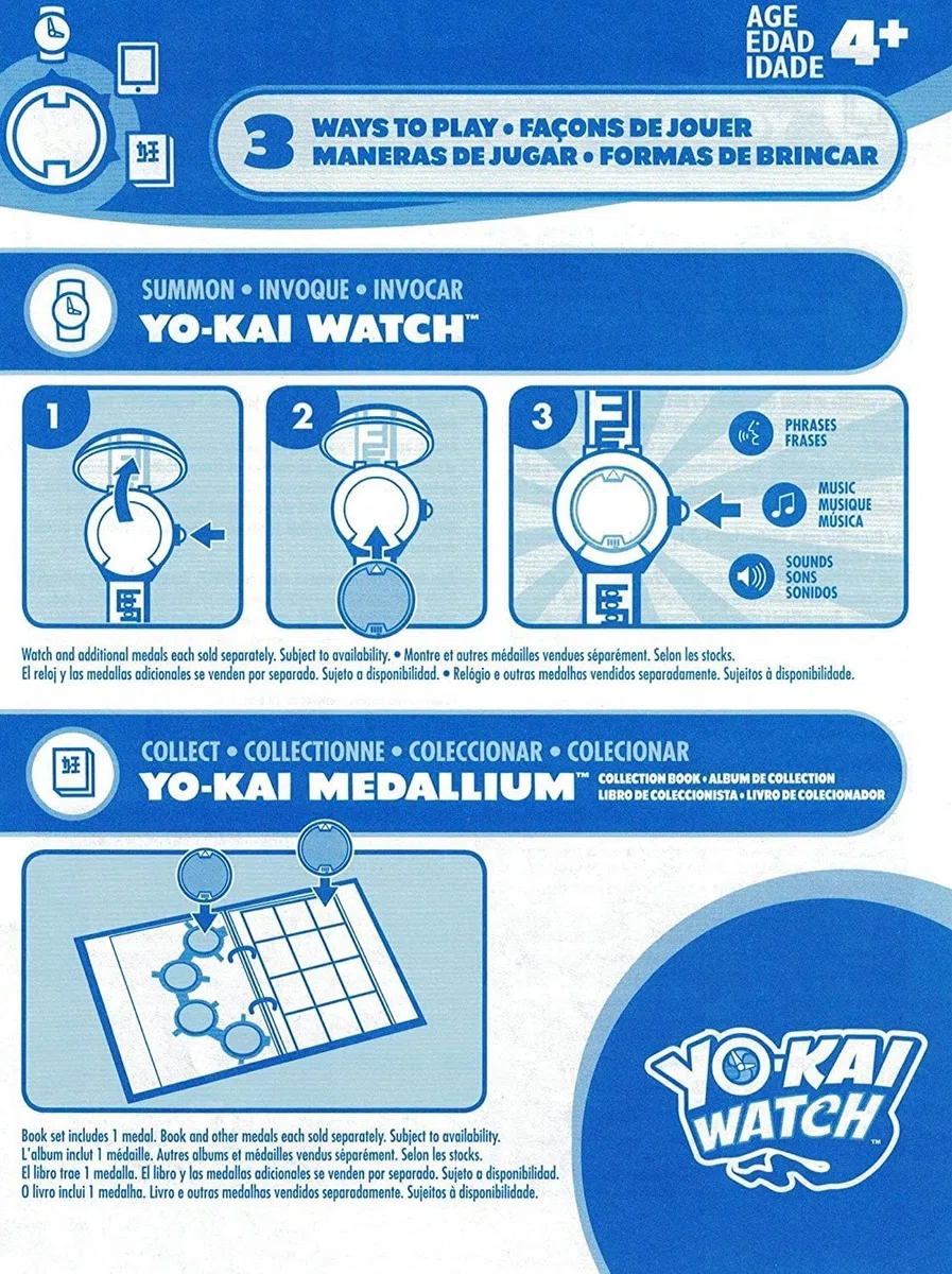 Yokai Watch Série Medallium Collection Livre Pages - les séries peuvent varier