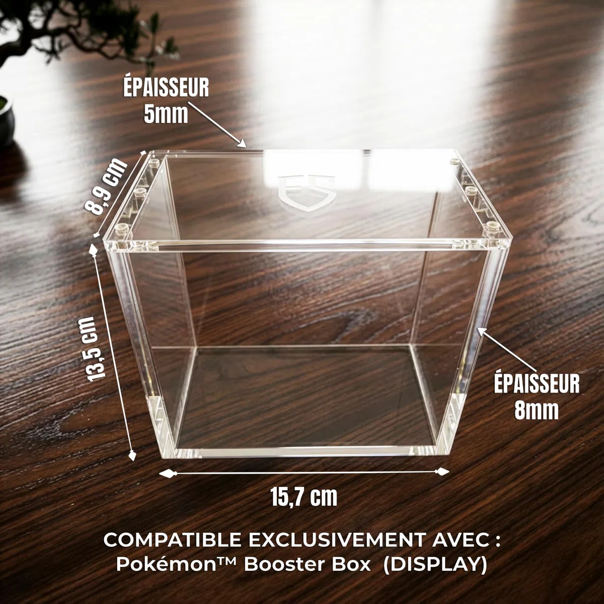 Elite Shield Protection Acrylique Display Booster Box – Compatible avec PKM Booster Box – Anti-UV 99%+ – Fermeture Magnétique Ultra Puissante – Protection Rigide Premium