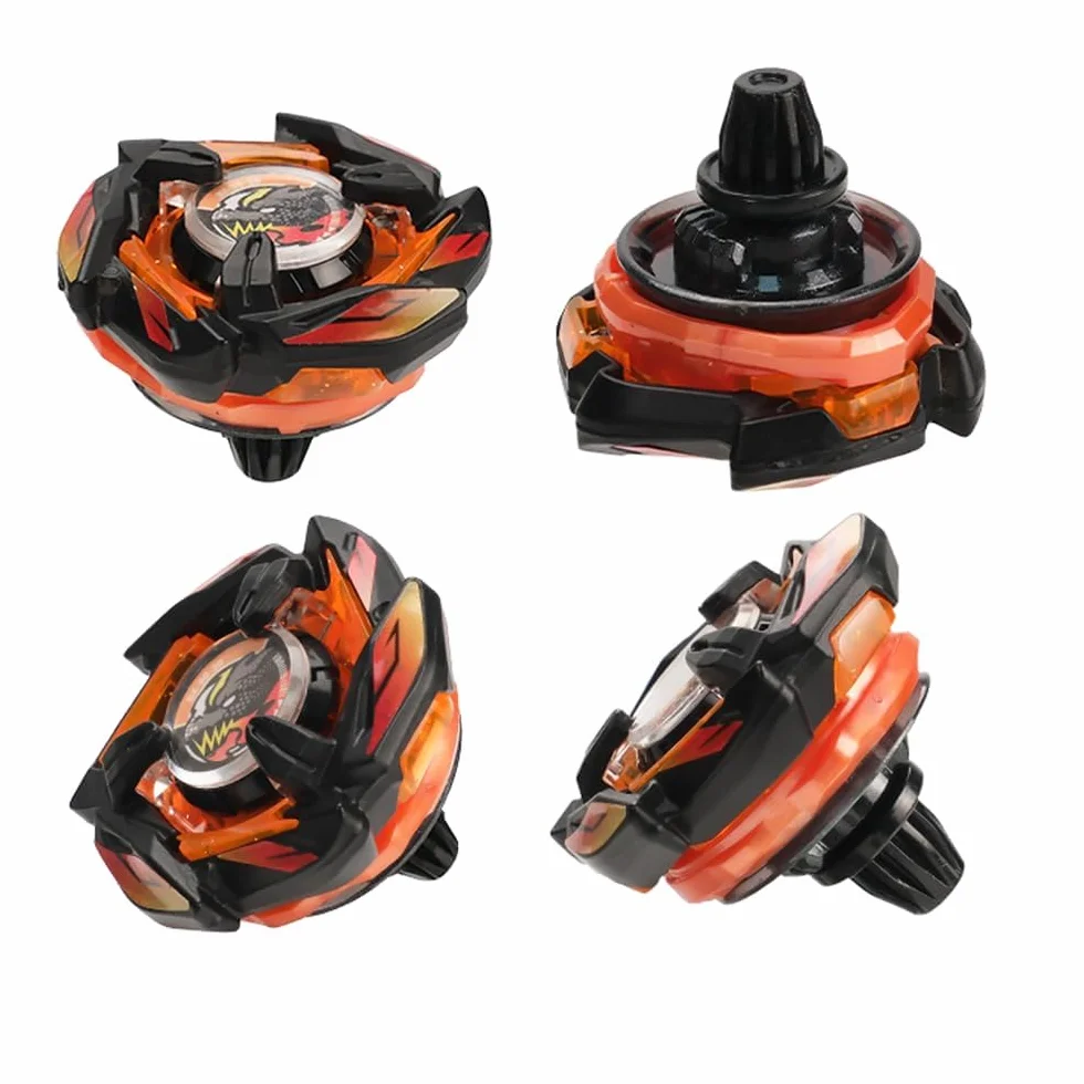 X Kreisel Battle Set, 4 toupies de Combat, 2 lanceurs, Gyro Starter Pack pour garçons, Jouets pour Enfants, Jouets d'anniversaire, 6+ (BB213)