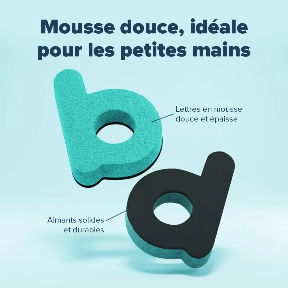 Smart Panda Lettres et Chiffres Magnétiques pour Enfants – 182 Lettres, 81 Numéros et Symboles – Aimants pour Enfants – Deux Boîtes, Un Tableau Magnétique, des Marqueurs et Une Brosse