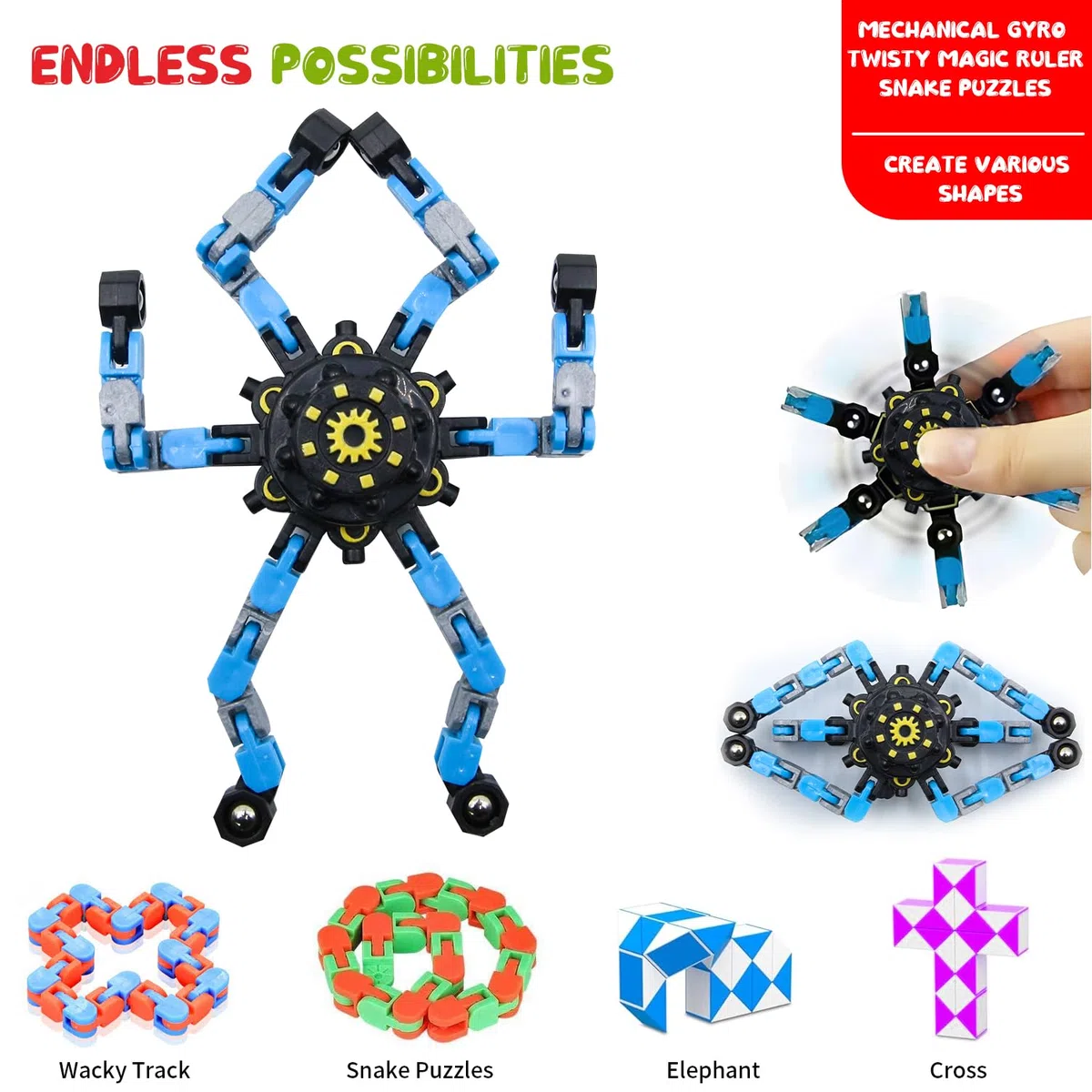 JUAUO 50 Pcs Fidget Toys Set, Stress-Angst Relief Toys pour Enfants et Adultes, Anxiété Relief Finger Toys, Anti Stress Autisme et TDAH, Jouets Sensoriels pour Enfants Fête d'anniversaire