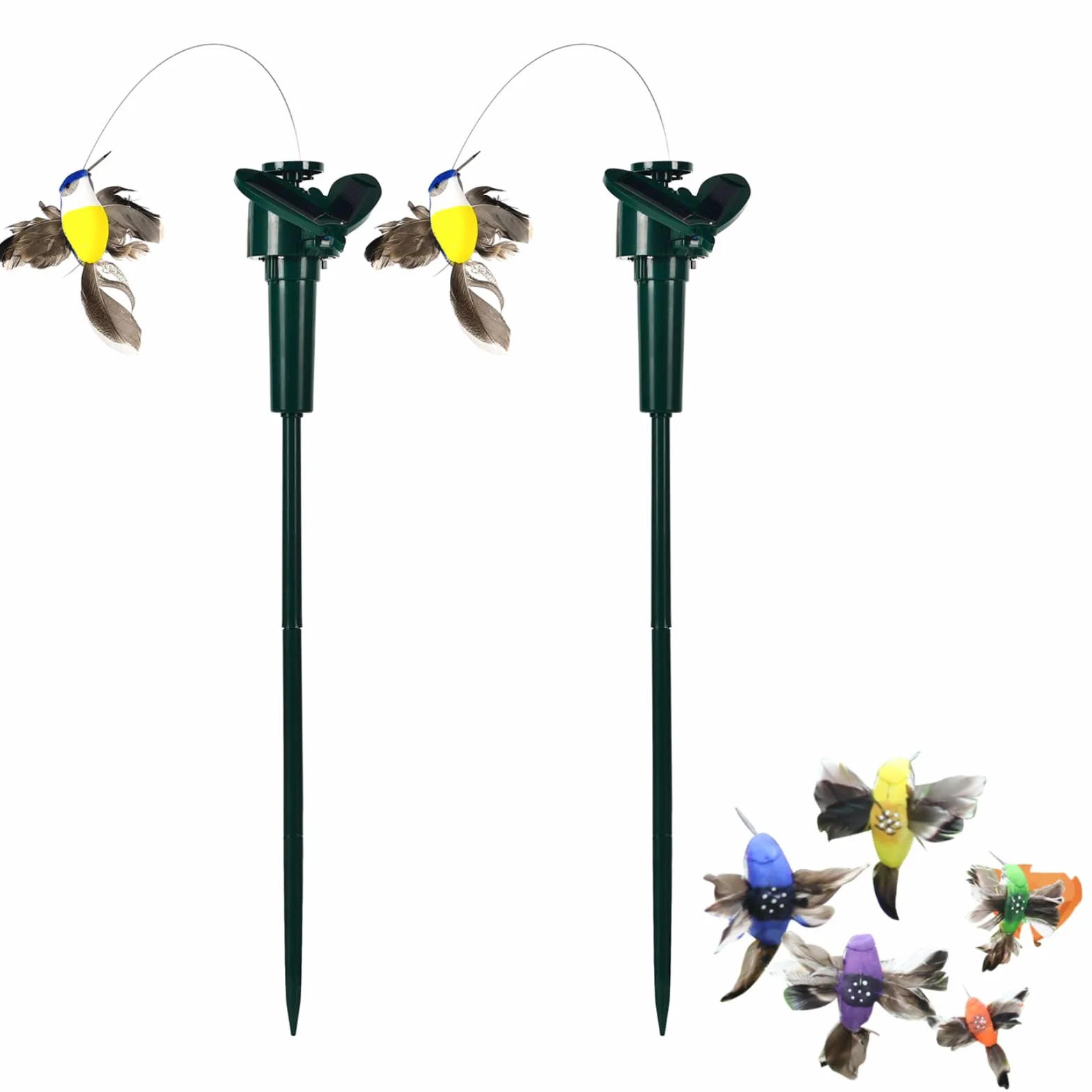 SEIWEI Lot de 2 papillons décoratifs pour jardin, cour, plantes, fleurs, patio, paysage (couleur aléatoire)