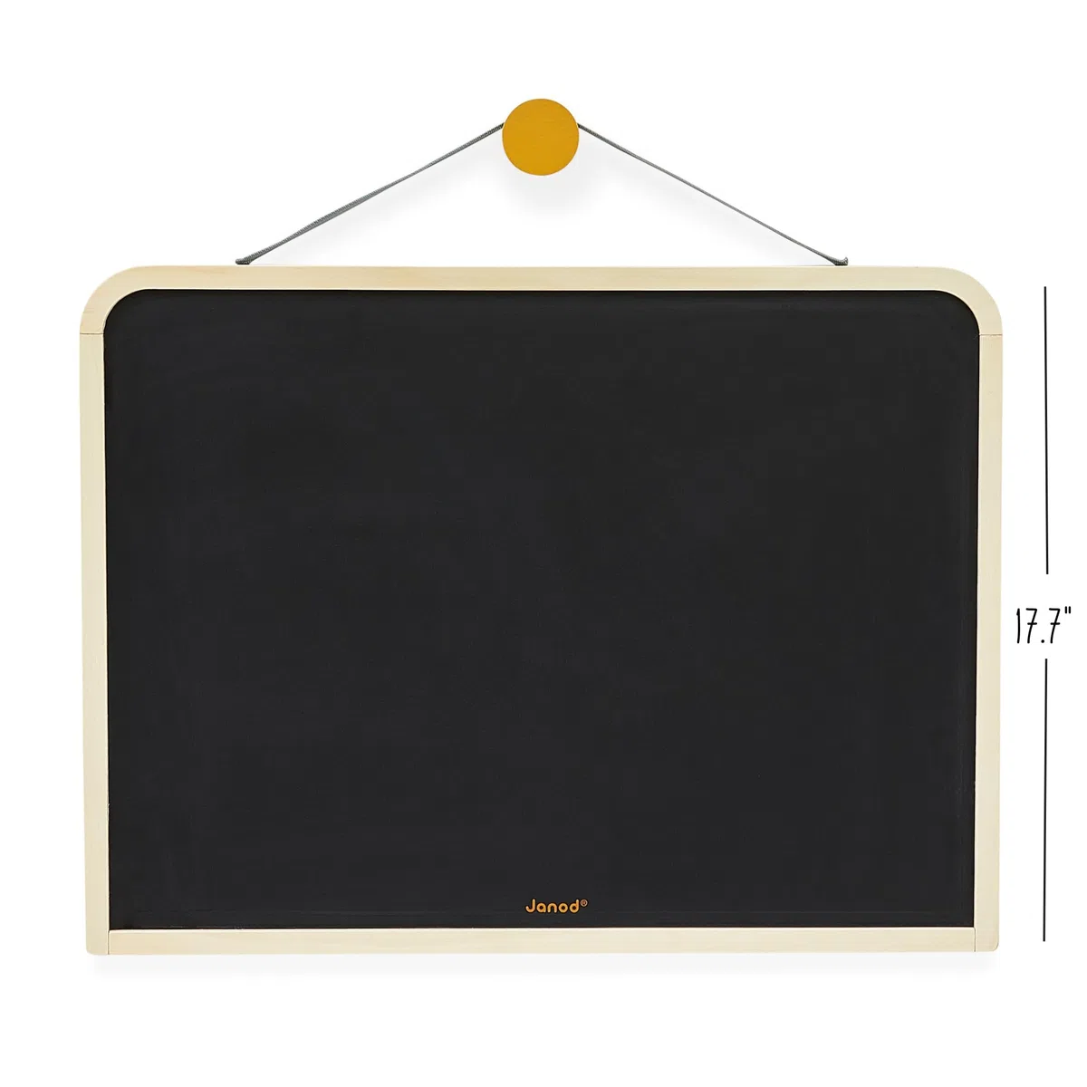 Janod - Grand Tableau Noir Mural Magnétique Recto Verso - pour Écrire et Dessiner - avec 3 Craies + 1 Brosse - Jouet en Bois FSC - Dès 3 Ans, J09635