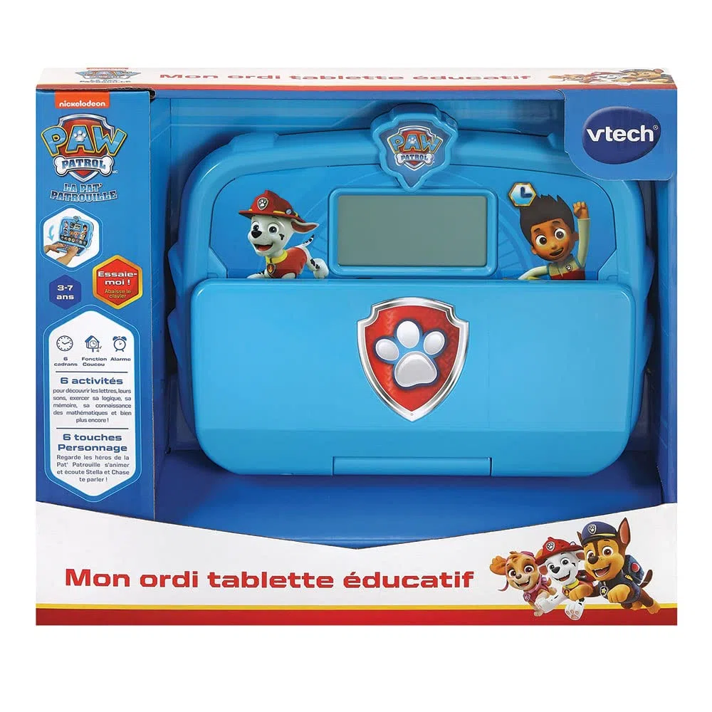 VTech – Pat Patrouille - Mon Ordi Tablette Éducatif 2 en 1, Tablette Enfant – 3/7 Ans - Contenu en Français