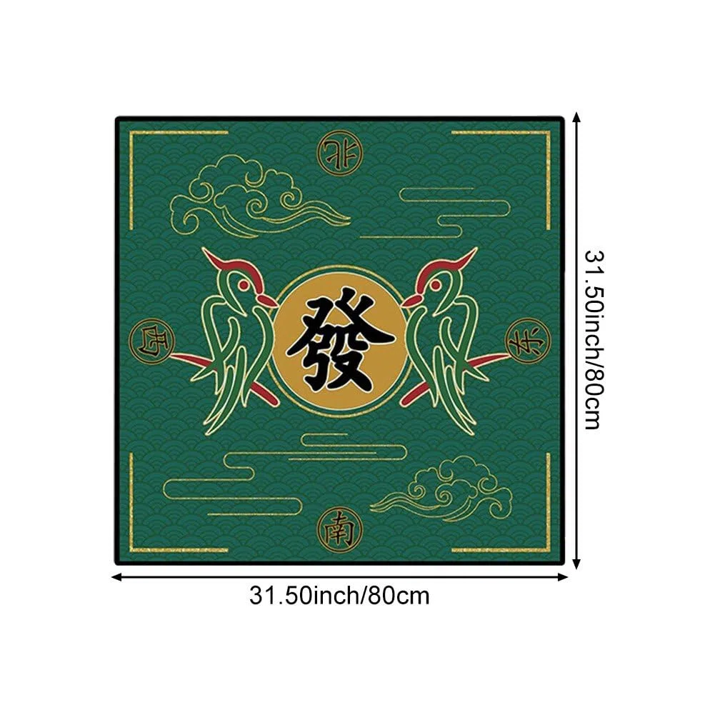 Dianzan Tapis De Mahjong Pliable Antidérapant, Tapis De Table De Mahjong À Réduction De Bruit pour Jeux De Société Décoration
