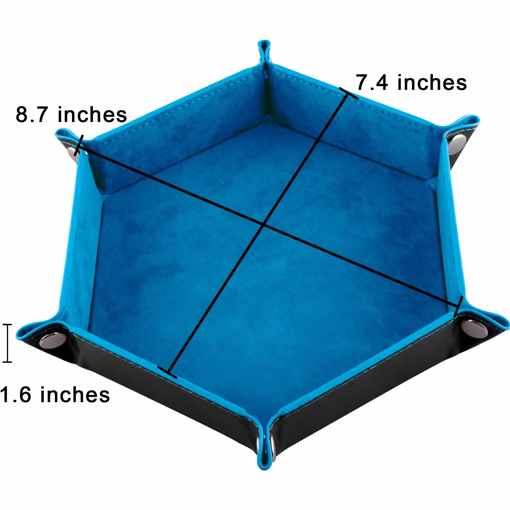 SIQUK 6 Pièces Piste de Dés Plateau de des Pliable Cuir et Velours Piste Dés Pliant pour DND RPG Jeux de Table (Rouge, Bleu, Violet, Noir, Vert, Jaune)