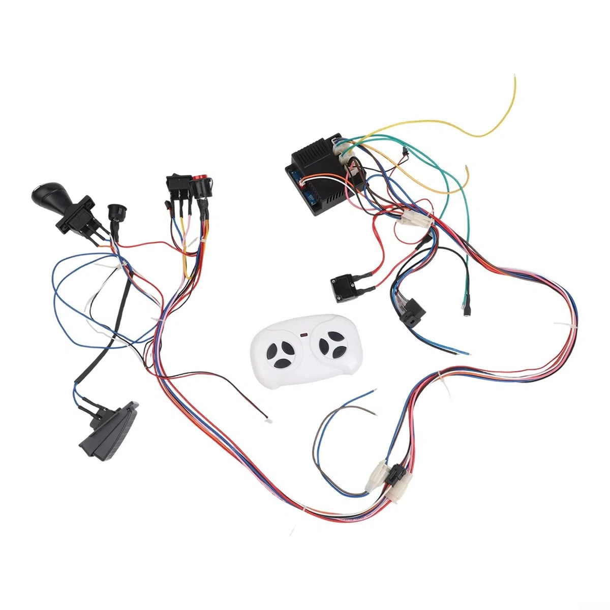 Yhenlovtt Ensemble de télécommande pour voiture électrique pour enfants avec récepteur sans fil 2,4G pour voiture à monter pour enfants, ensemble de câblage de modification DIY pour modèles 6V 12V