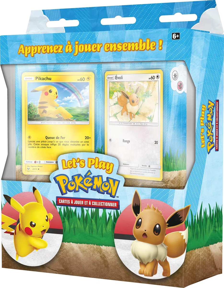 Pokémon: Decks Let’s Play Pikachu et Évoli du JCC Pokémon du JCC Pokémon (2 Decks prêts à l’Emploi de 60 Cartes avec Accessoires)