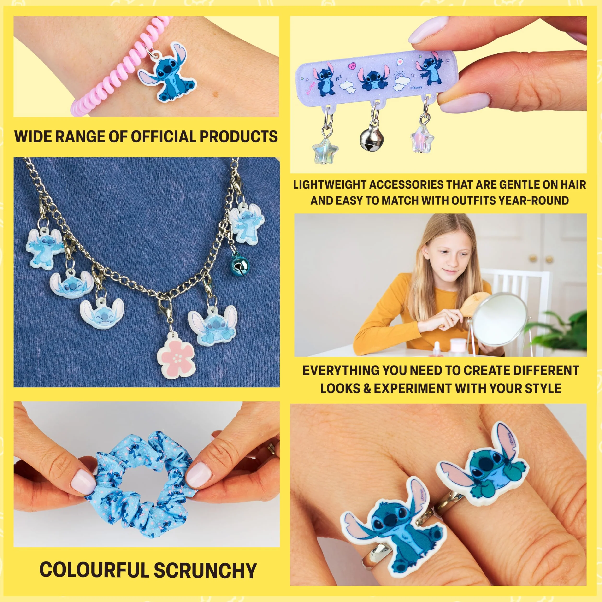 Get Trend Disney Stitch Calendrier de l'Avent 2025 Fille, Accessoires Cheveux et Bijoux, Barrettes Chouchou, Idée Cadeau Fille (Lilas Stitch)