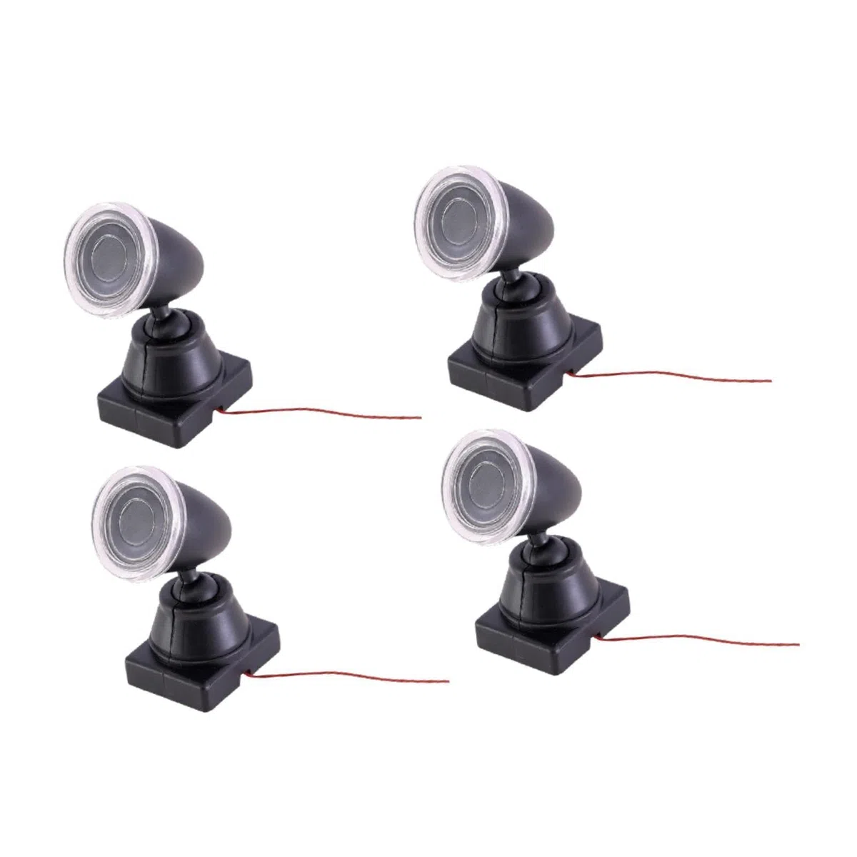 Milageto 4 projecteurs miniatures, accessoires de diorama, mini projecteurs de scène, lampadaires pour micro- à faire soi-même, échelle 1/65, Jaune