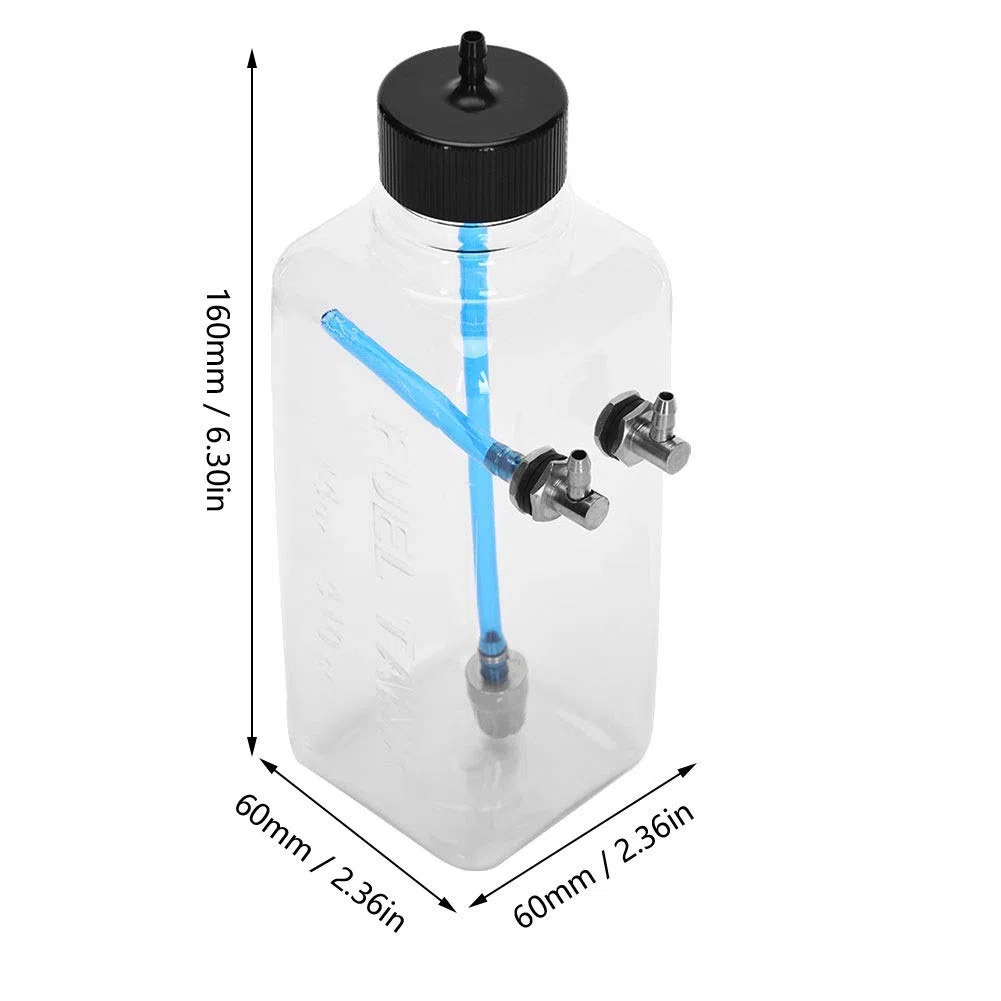 DeWin Réservoir de Carburant RC, Pièces Accessoires de Modèle de Télécommande, Réservoir D'huile en Plastique Transparent, pour Avion RC (Capacity : 410ml)
