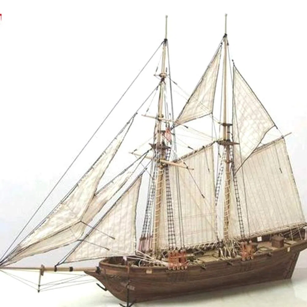 Stecto Kit de construction de bateau à monter soi-même, modèle classique en bois, modèle de bateau à voiles, décoration de maison, éducatif pour enfants et adultes 400 x