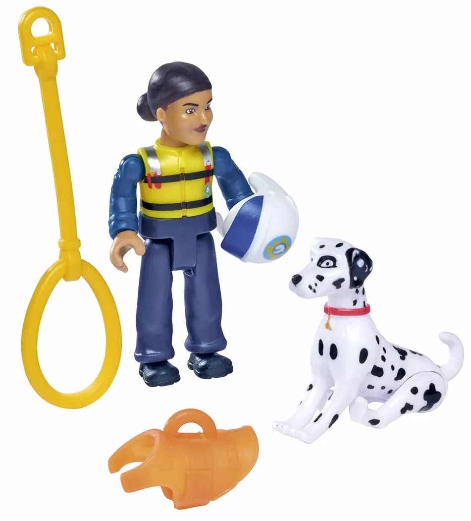 Simba - Sam Le Pompier - Hélicoptère Police - Fonctions Son et Lumière - Figurines Rose + Radar - Piles Incluses - Dès 3 Ans - 109252537038, 7/109252537038, Multicolore