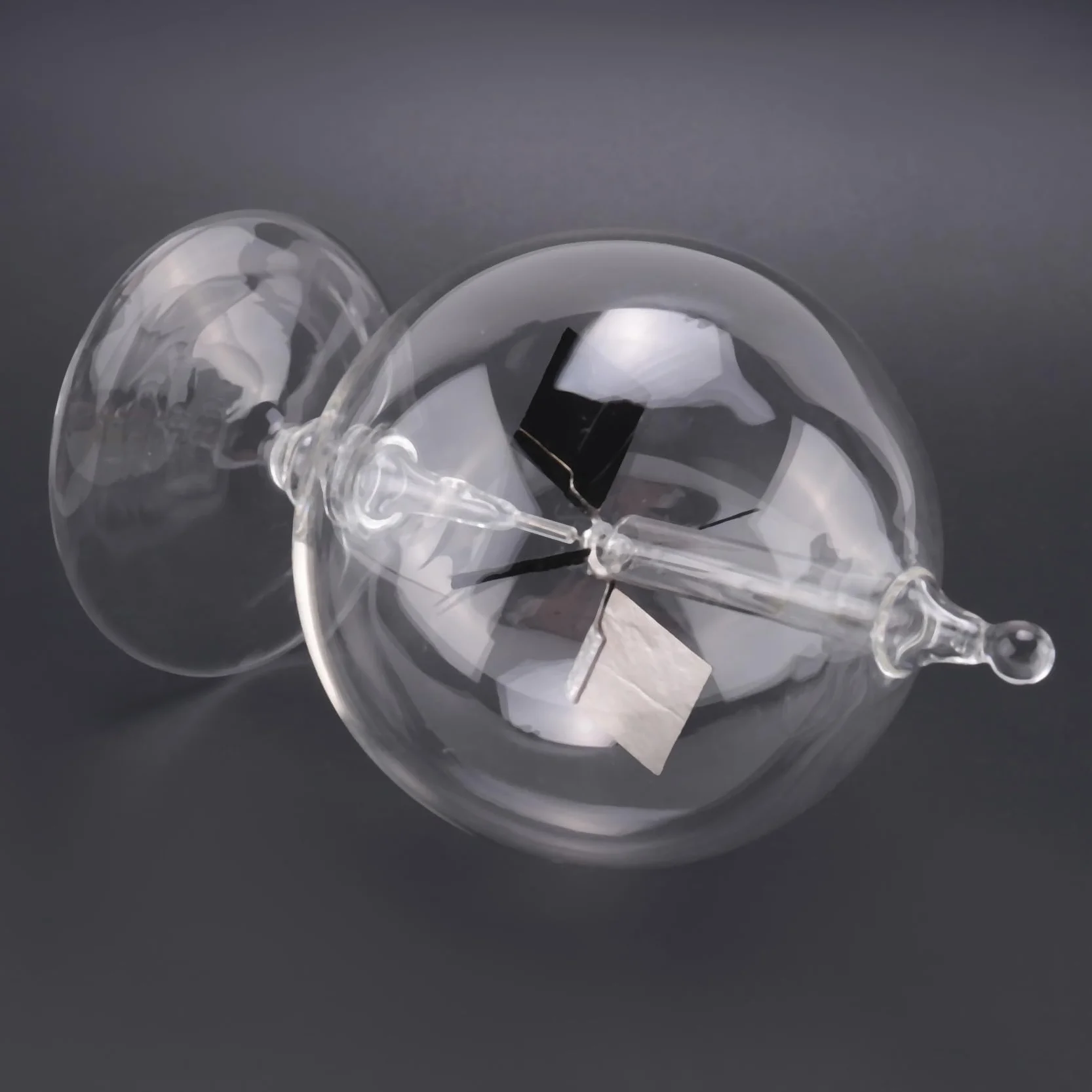 Jouet fait un Moulin à main un Radiomètre Solaire en Verre Crookes pour Cadeau de Décoration de Maison de Fête Transparent