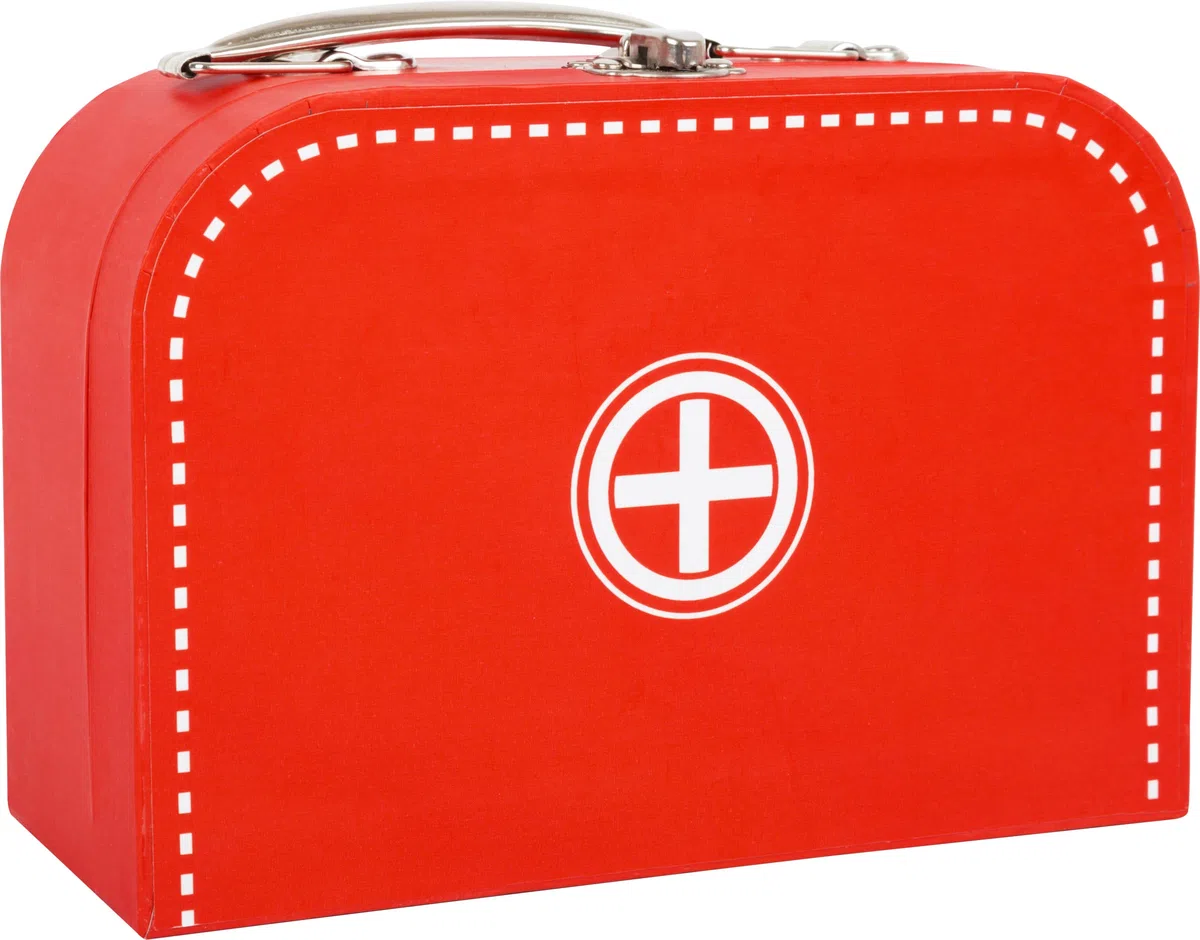 small foot Malette de docteur en bois, incl.seringue, stéthoscope, thermomètre etc, pour enfants 3 ans, 11183