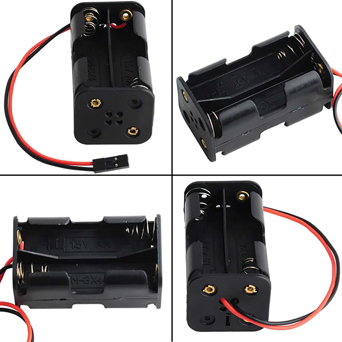 SG90 Kit de testeur de moteur servo 9 g Micro Servo 180 degrés + contrôleur micro servo RC avec boîtier d'alimentation 4 piles AA et connecteur JR