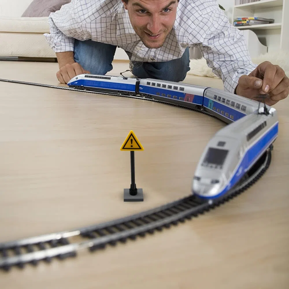 40 Pièces Rails de Blocs de Construction de la Ville, Accessoires d'Extension City Train, Rails de Ville pour Cadeau Enfants