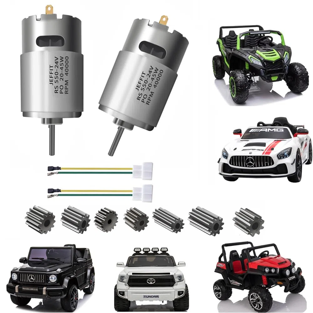 2 PIÈCES 24 V RS550 40000 tr/min Moteur de Voiture Électrique pour Enfants Upgrade, Moteur Haute Vitesse pour Voyage sur Pièces de Rechange de Voiture
