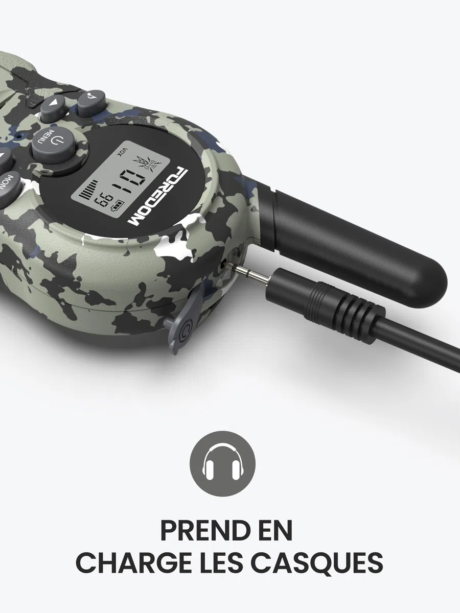FOREDOM Talkie Walkie Enfants, Talkie-Walkie Longue Portée pour Garçons & Filles de 3-12 Ans, Cadeaux Aventure Plein Air, Lot de 2