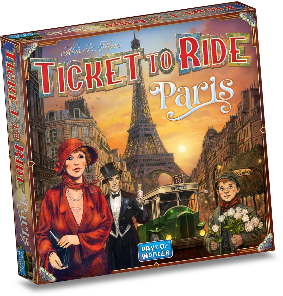 Ticket to Ride Paris Jeu de société – Jeu de stratégie de construction d'itinéraire en train avec bus parisiens détaillés, jeu familial amusant pour enfants et adultes - Version Anglaise