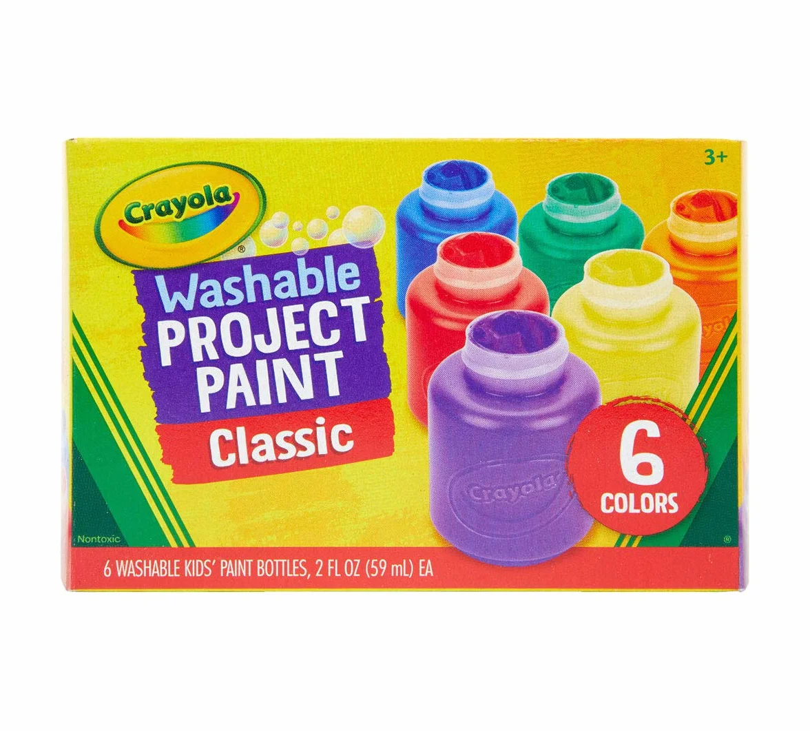 Crayola Peinture lavable pour enfants - 6 par paquet