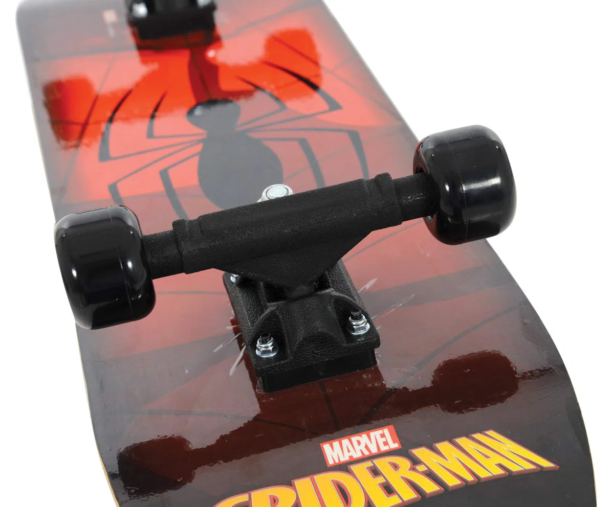 Spiderman Skateboard pour Enfants débutants | Licence Officielle Graphics Durable 7 Plis Roues en PVC Lisse | Offre Une Meilleure stabilité, Un équilibre et Un développement de la Coordination | À